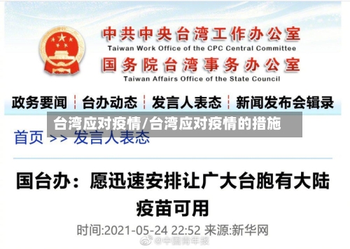 台湾应对疫情/台湾应对疫情的措施