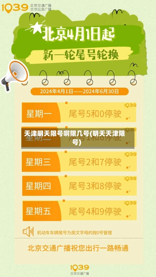 天津明天限号啊限几号(明天天津限号)