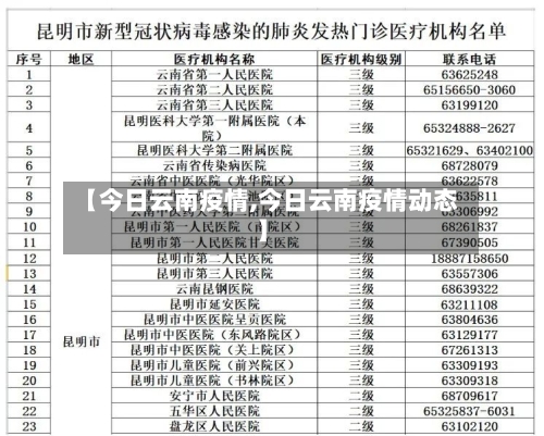 【今日云南疫情,今日云南疫情动态】