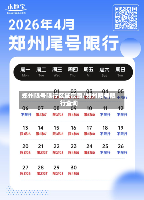 郑州限号限行区域范围/郑州限号限行查询-第2张图片