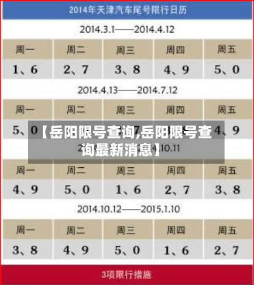 【岳阳限号查询,岳阳限号查询最新消息】