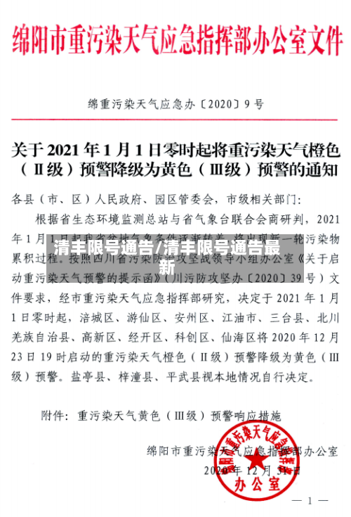 清丰限号通告/清丰限号通告最新-第2张图片